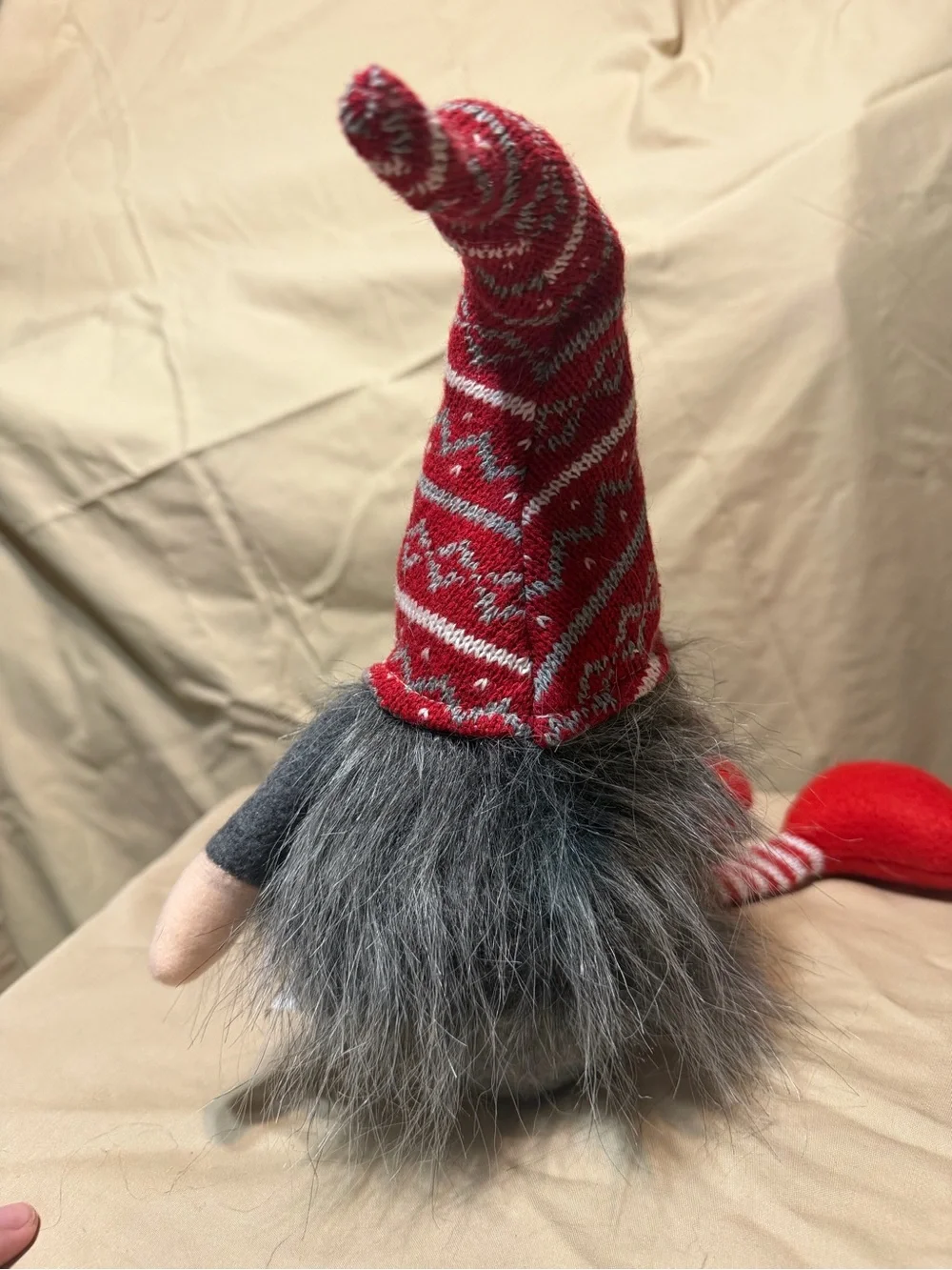 Barnes & Noble Red and Gray Nordic Gnome Holiday Plush